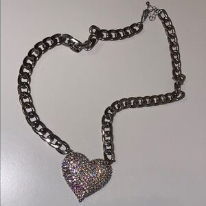 Iridescent Heart Chain necklace